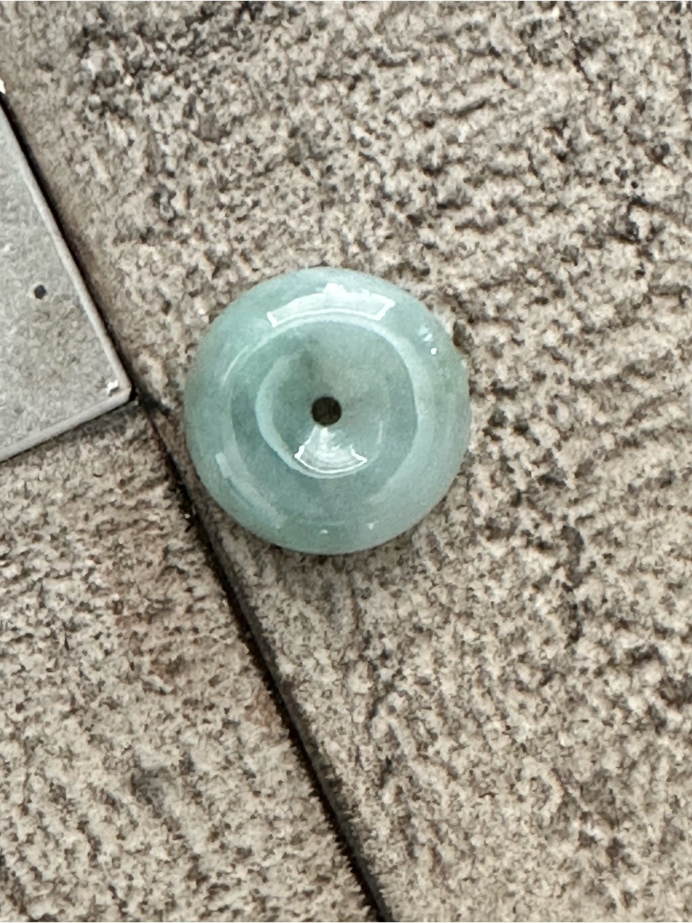 Natural Burmese Jadeite Jade A Grade Ping An Kou Peace Buckle Pendant